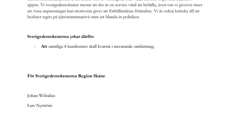 Initiativärende KTN - kundcenter