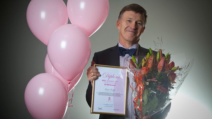 BROs Utmärkelse 2012 går till professor Jonas Bergh, Karolinska Institutet