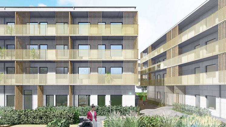 Nybyggnation av flerbostadshus i Ryd i Linköping