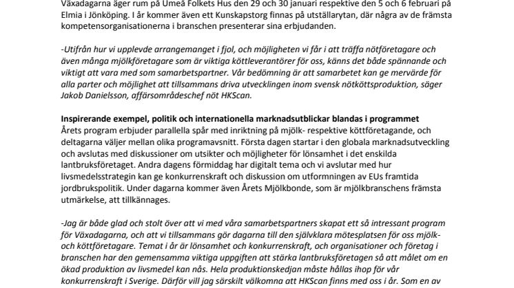 Växadagarna Mjölk och Kött 2019: Lönsamhet och konkurrenskraft på en global marknad