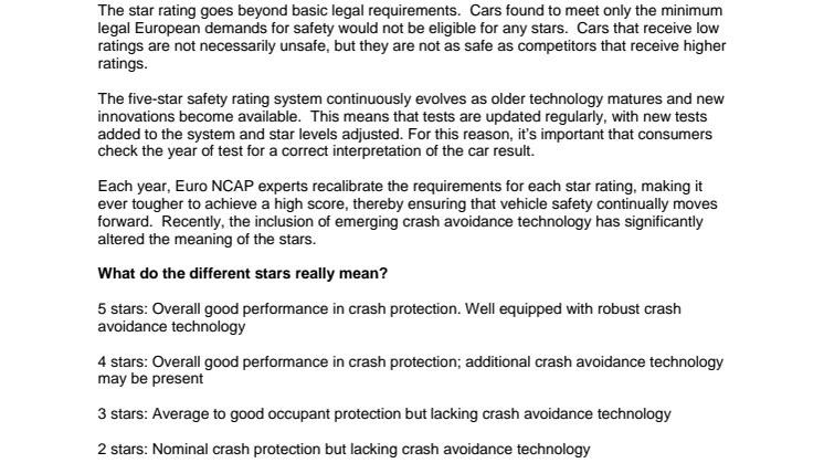 How The Euro NCAP Star Rating System Works