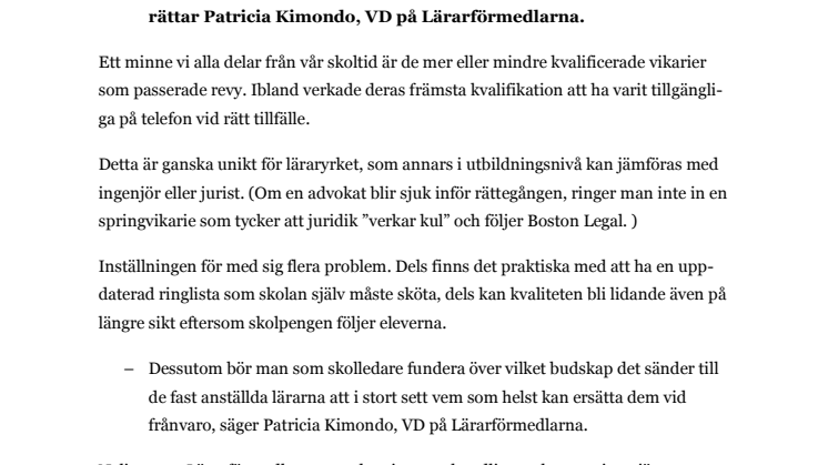 80 % underkända – därför vann Lärarförmedlarna