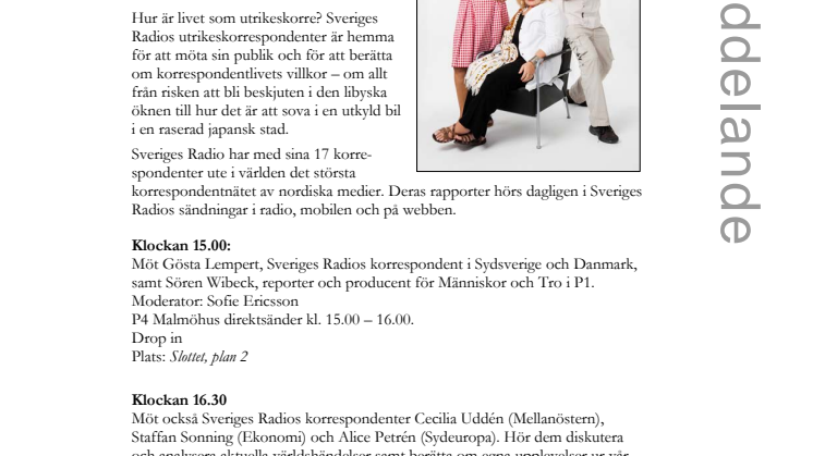 Stadsbiblioteket i Malmö: Korrespondenter på hemmaplan