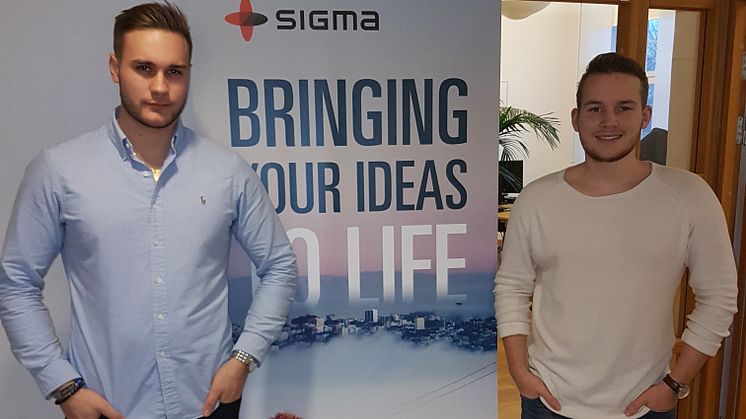André Skytte and Victor Olsson, students of Linnaeus University in Växjö, are interns at Sigma Technology