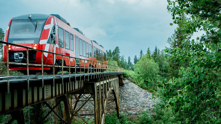 Y41 passerar här bron vid Storstupet i Orsa kommun