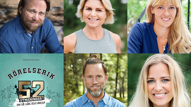 Fr v: Erik Hemmingsson, Anna Lissjanis, Sissela Nutley, boken Rörelserik av Terese Alvén, Peter Jidhe och Jane Haglund
