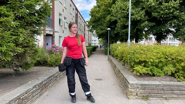 Dominika, 17 år, har sommarjobbat på Stena Fastigheter