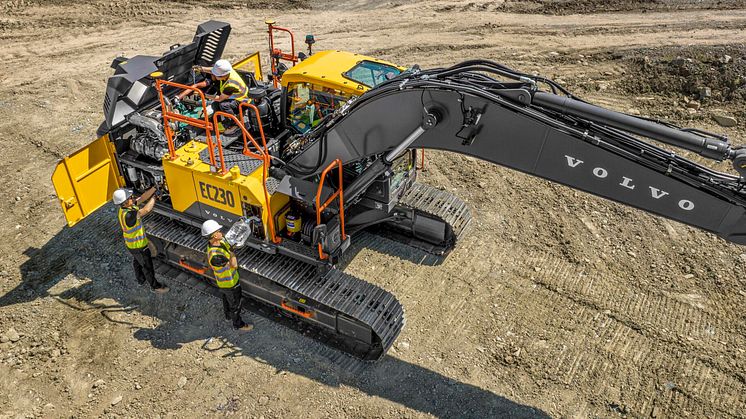 Volvos nya grävarserie - servicevänlighet