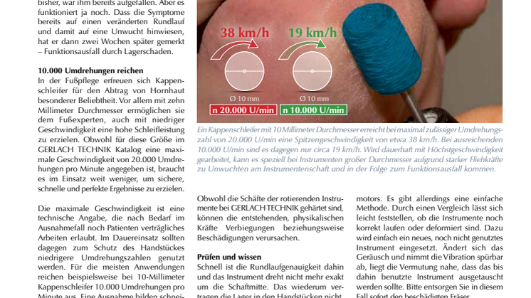 Lagerschäden am Handstück: Maximal nicht immer optimal