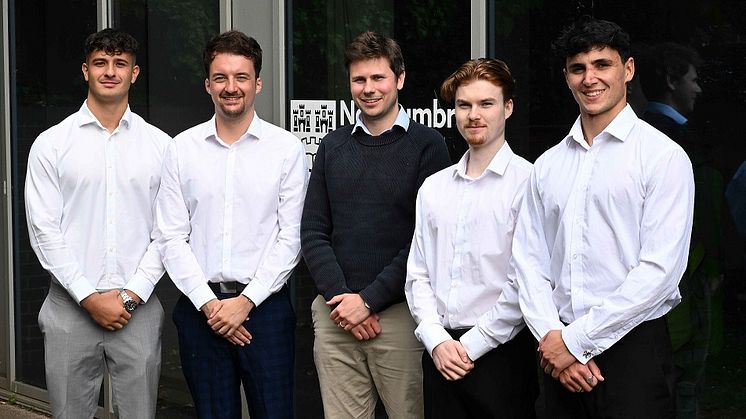 Northumbria University Business Clinic students with Boris Davis, UK Business Lead at Lhyfe.