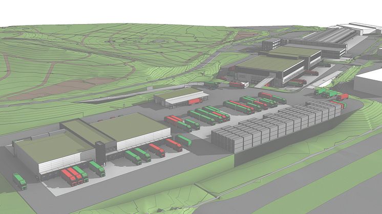 Logistikksenteret sett fra nordøst