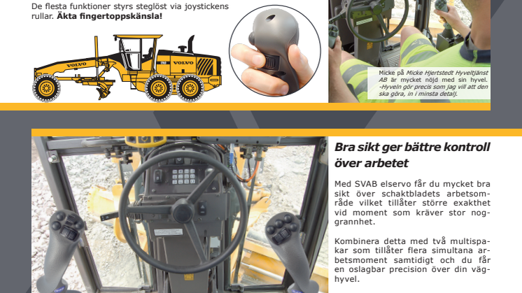 SVAB elservo till Volvo väghyvlar
