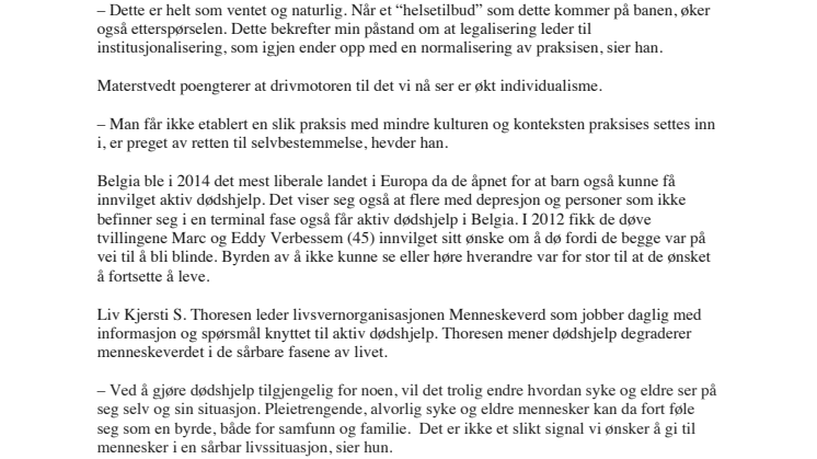 Fordobling av aktiv dødshjelp-tilfeller i Belgia 