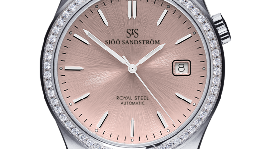 Royal Steel Classic 36mm Diamant Bezel - Rose dial