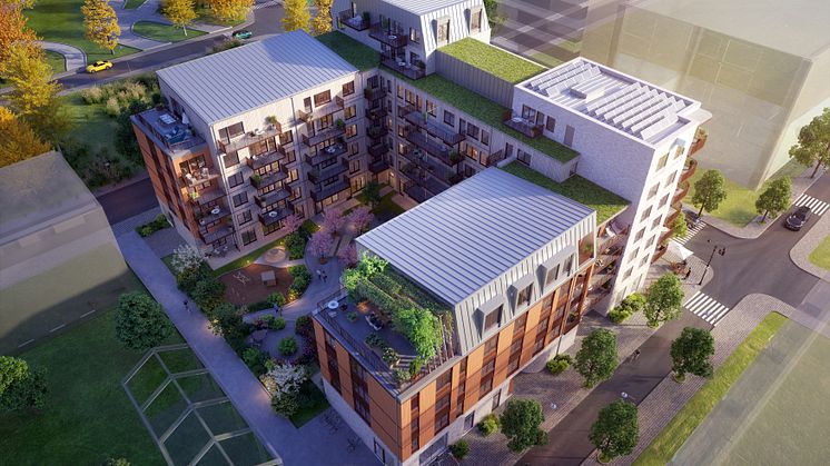 Brf Rosendals Trädgård, Uppsala, där fler Deläga-lägenheter nu erbjuds