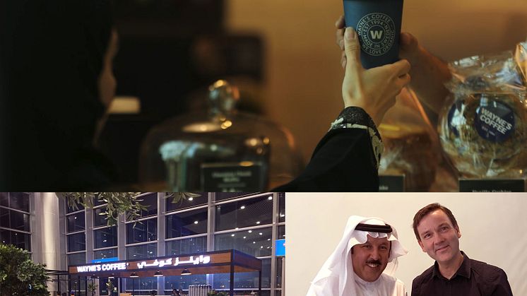Mr Musaid Al-Sayyar, CEO of Musaid Al-Sayyar Trading Company and CEO Mats Hörnell, Wayne´s Coffee.
