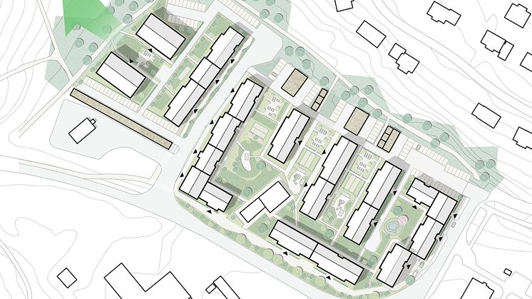 Siteplan, Västra Erikslid, Skellefteå