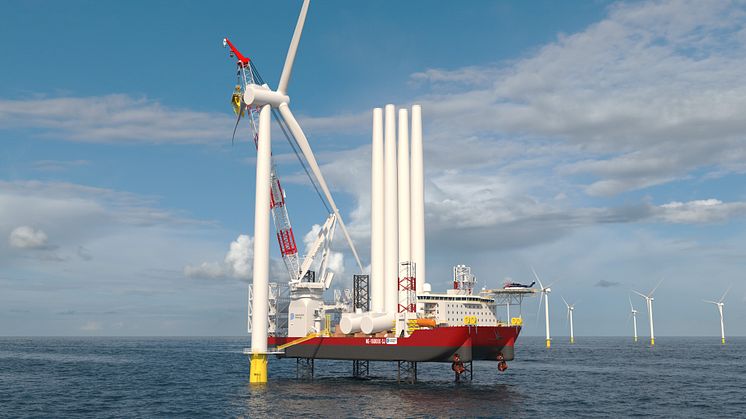 Dominion Energy’s new Wind Turbine Installation Vessel will be built by Keppel AmFELS and fitted with Kongsberg Maritime’s field-proven integrated solution for WTIV operation 