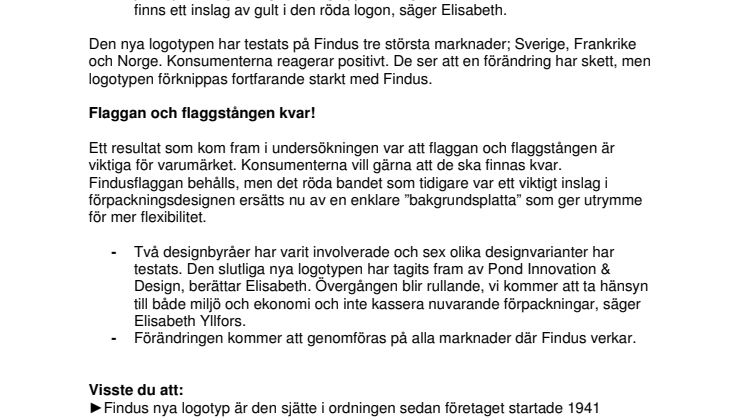 Findus byter logotyp