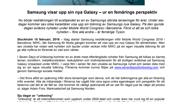 Samsung visar upp sin nya Galaxy – ur en femårings perspektiv