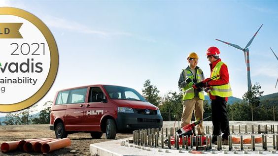 Hilti guldplaceras i hållbarhetsbedömning 