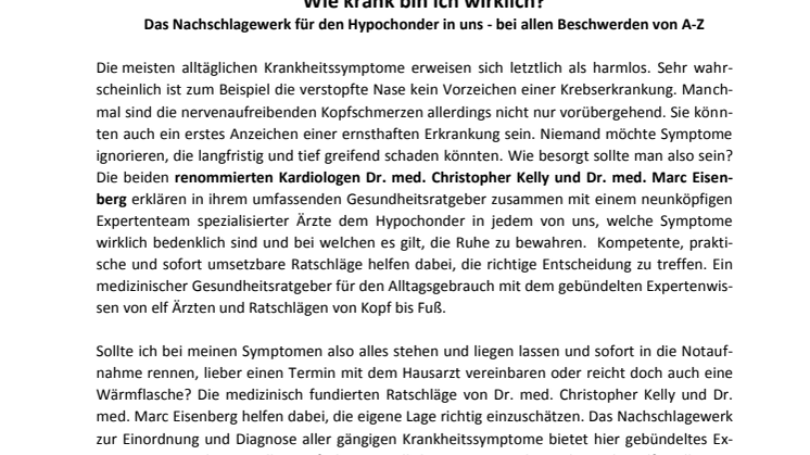 Pressemitteilung Kelly_Eisenberg: "Muss ich jetzt sterben?"