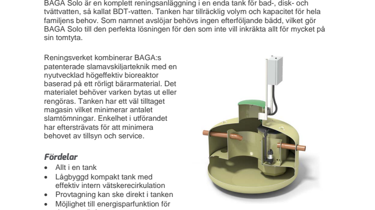 Allt i en tank – BAGA Solo