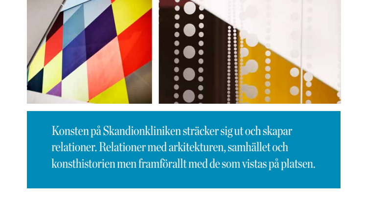 Konst och arkitektur på Skandionkliniken