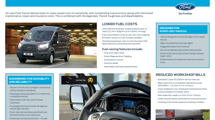 NY FORD TRANSIT OVERBLIK