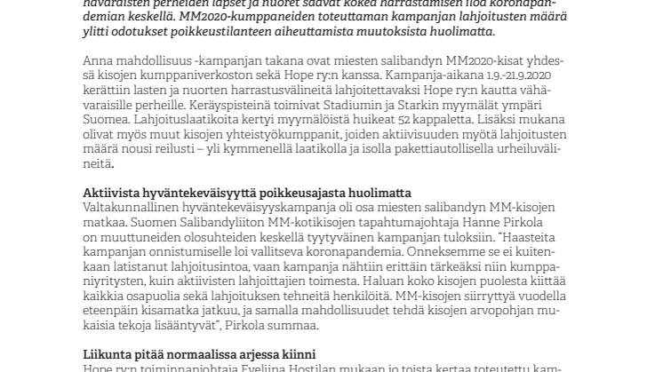 Anna mahdollisuus -kampanja poiki lahjoituksia yli odotusten