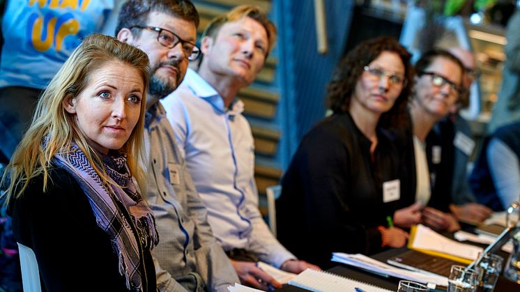 Emma Axelsson, förvaltningsansvarig för Framtidens Bredband med övriga juryn: Mikael Haglund IBM, Robert Valton Volvo, Barbro Lien Rönn Hogia, Sofia Knüppel Mölndal, Dorotea Blank Universeum, Johan Wallin Cybercom och Karl-Magnus Möller Ericsson.