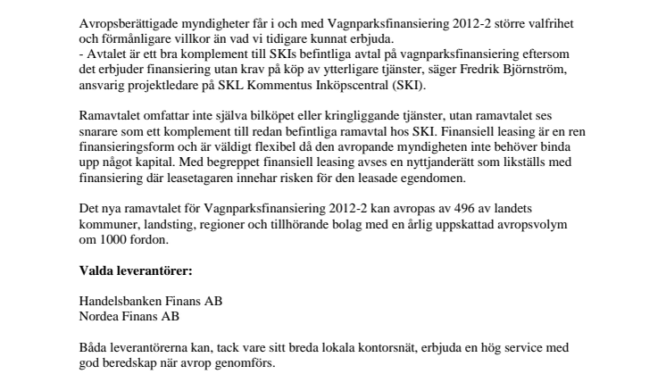 Lokala bankkontor ger slagkraftig fordonsfinansiering