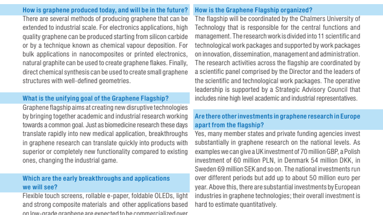 Q&A Graphene Flagship