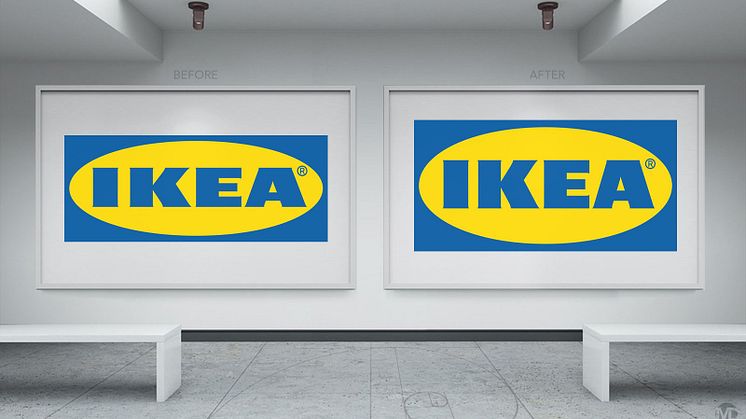 Ikeas nya logotype och en uppdaterad variant signerad MonsterDesign.