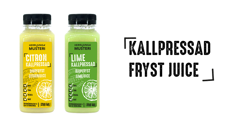 Kallpressad fryst citron- och limejuice