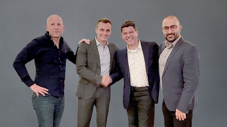 Henrik Påhlsson, VP Nordics, Riversand, Fredrik Larsson, BU Manager, Nexer Data Management, Karim Iskandar, CEO Europe, MD, Syndigo, Sachin Kumar, VP Customer & Partner Success Europe, Riversand