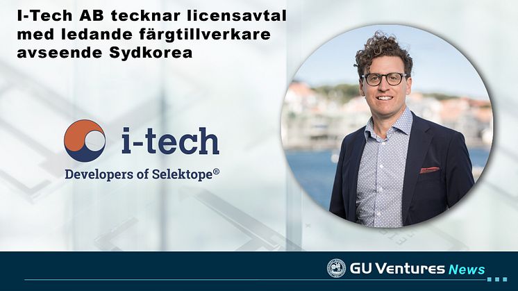 I-Tech AB tecknar licensavtal med ledande färgtillverkare avseende Sydkorea
