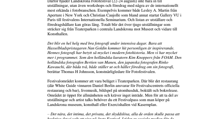 Landskrona Foto Festival