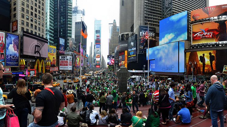 Världens största St Patricks Day-parad i New York.