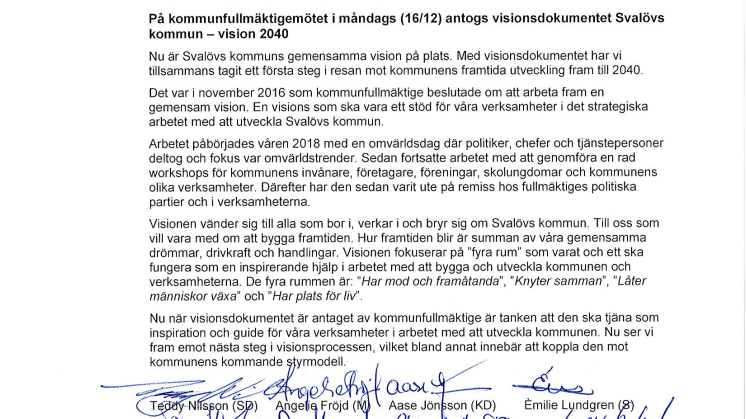Svalövs kommun - vision 2040