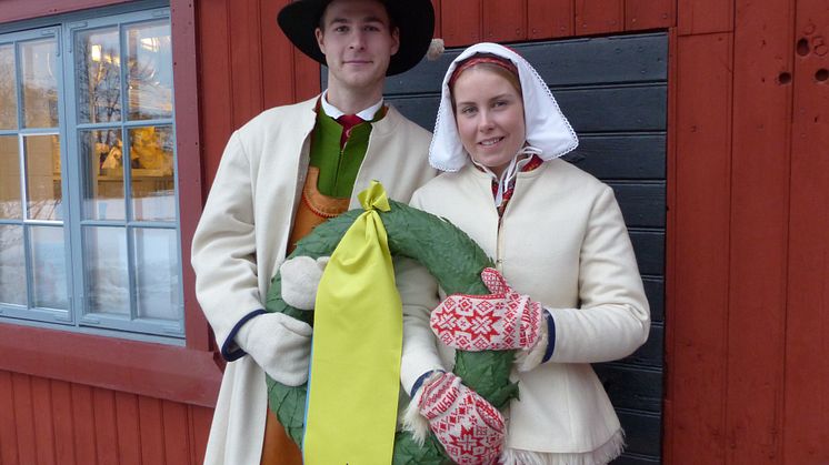Joakim Kullberg, IFK Mora Fotbollsklubb, och Sara Wadman, IFK Mora Skidklubb är kransmas och kranskulla för Vasaloppet 2018.