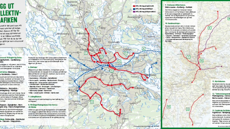 Här vill vi bygga ut kollektivtrafiken i Stockholmsregionen (MP) 