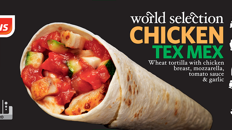 Findus World Selection Chicken tex mex wrap