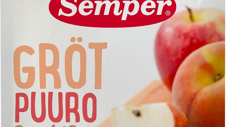 Gröt med äpple & persika