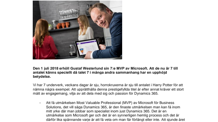 Gustaf ansluter sig till fin skara med 7 st. MVP utmärkelser