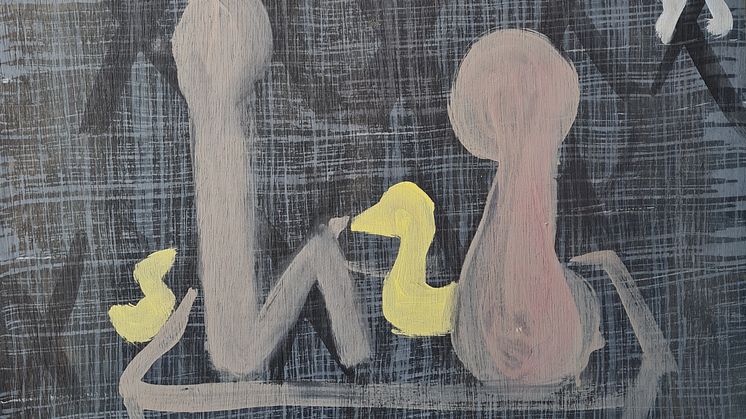 Målningen Poolboys av Karin Wikström visas i årets sommarutställning i Kungsbacka konsthall.