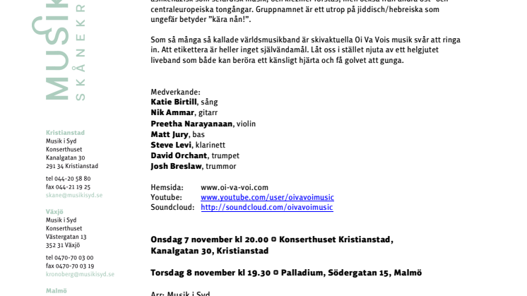 Oi Va Voi – kära nån, vilket band!