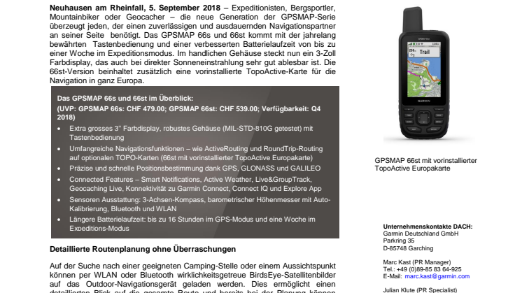 Neuauflage des Klassikers: Die GPSMAP 66-Serie von Garmin
