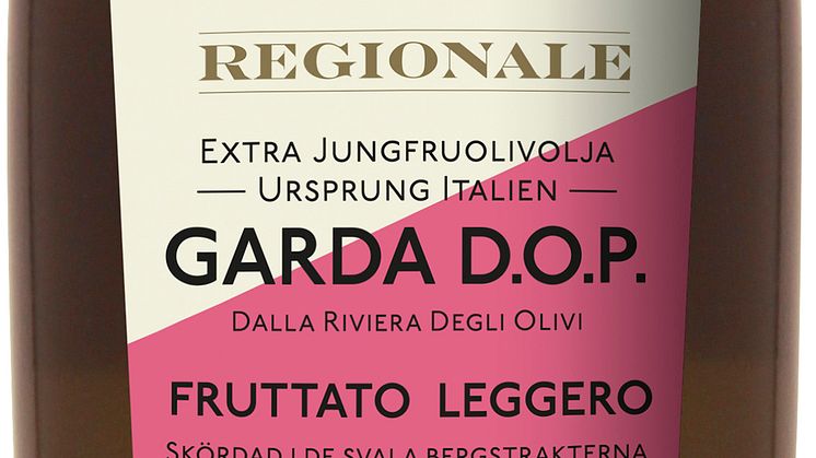 Guldskimrande olivolja från Gardasjön