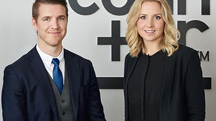 Stefan Berg och Cecilia Axélius, kontorschefer Accountor Karlstad
